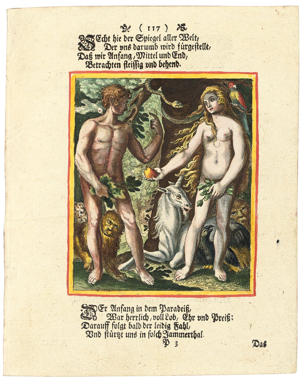 Adam and Eve, c.1700-1725dani af Matthaus Merian