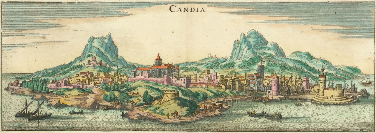 Heraklion - Candia, Corphu (beskåret) af Matthaus Merian