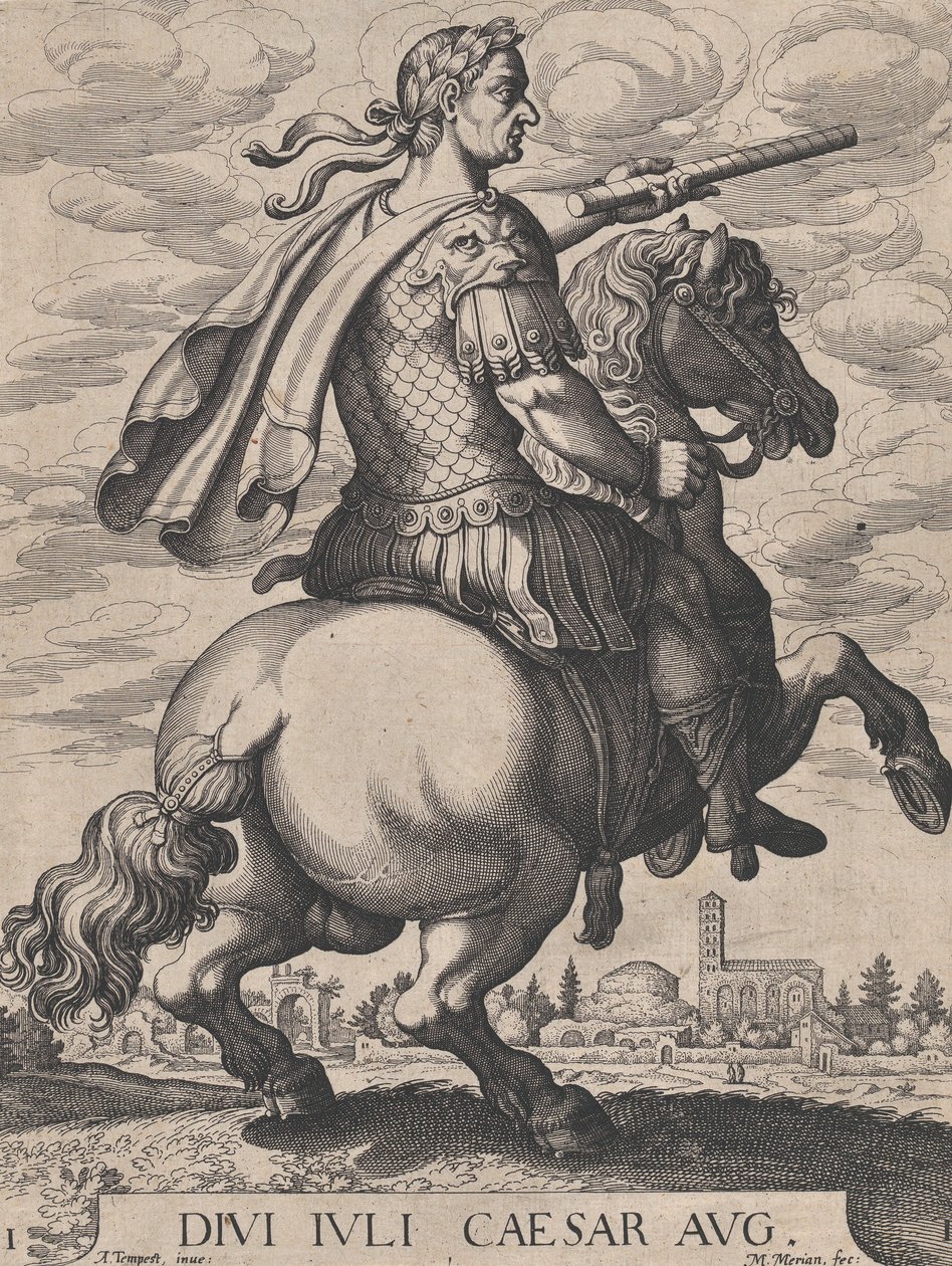 Tavle 1: Kejser Julius Cæsar til hest, fra 