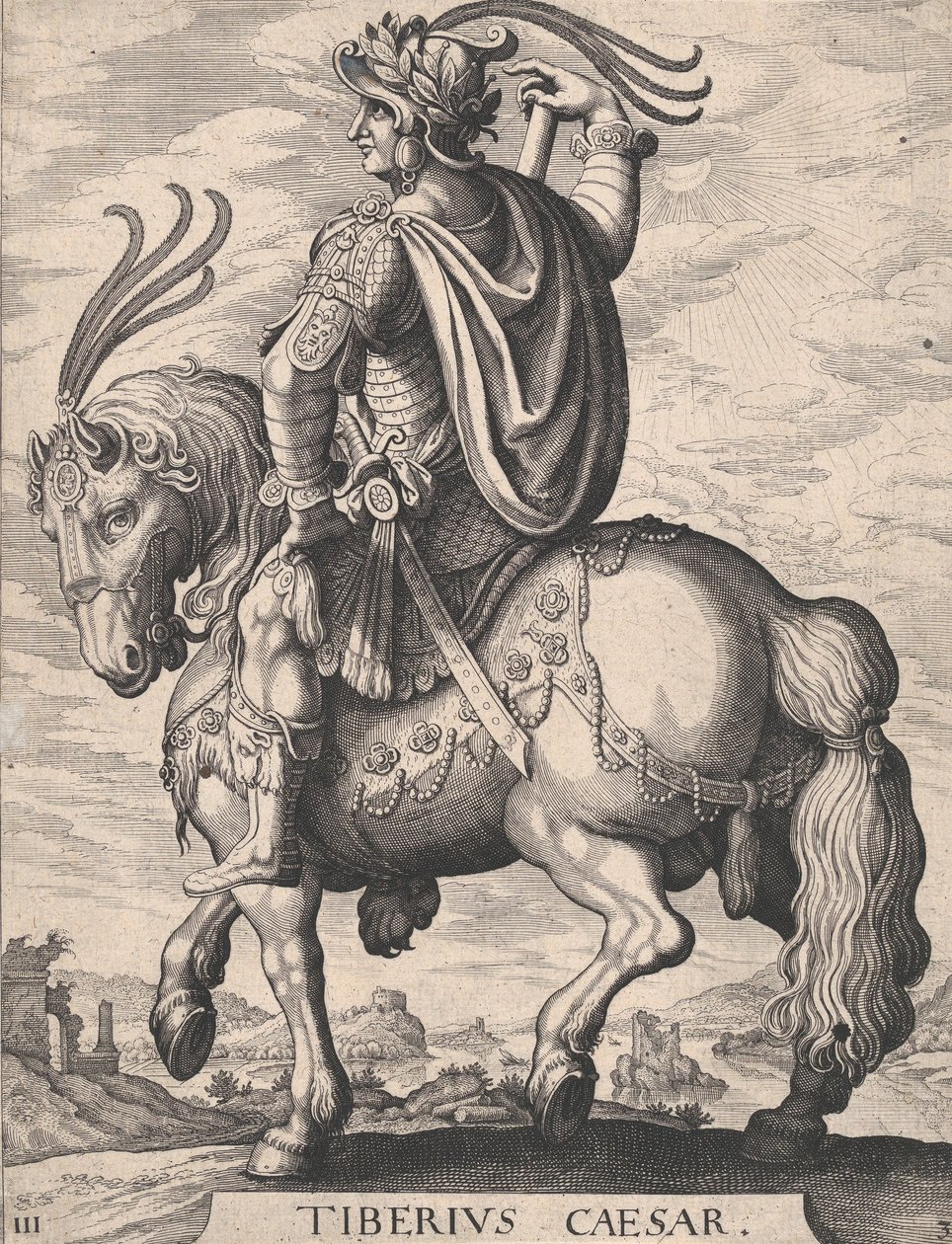 Tavle 3: Kejser Tiberius til hest, fra 
