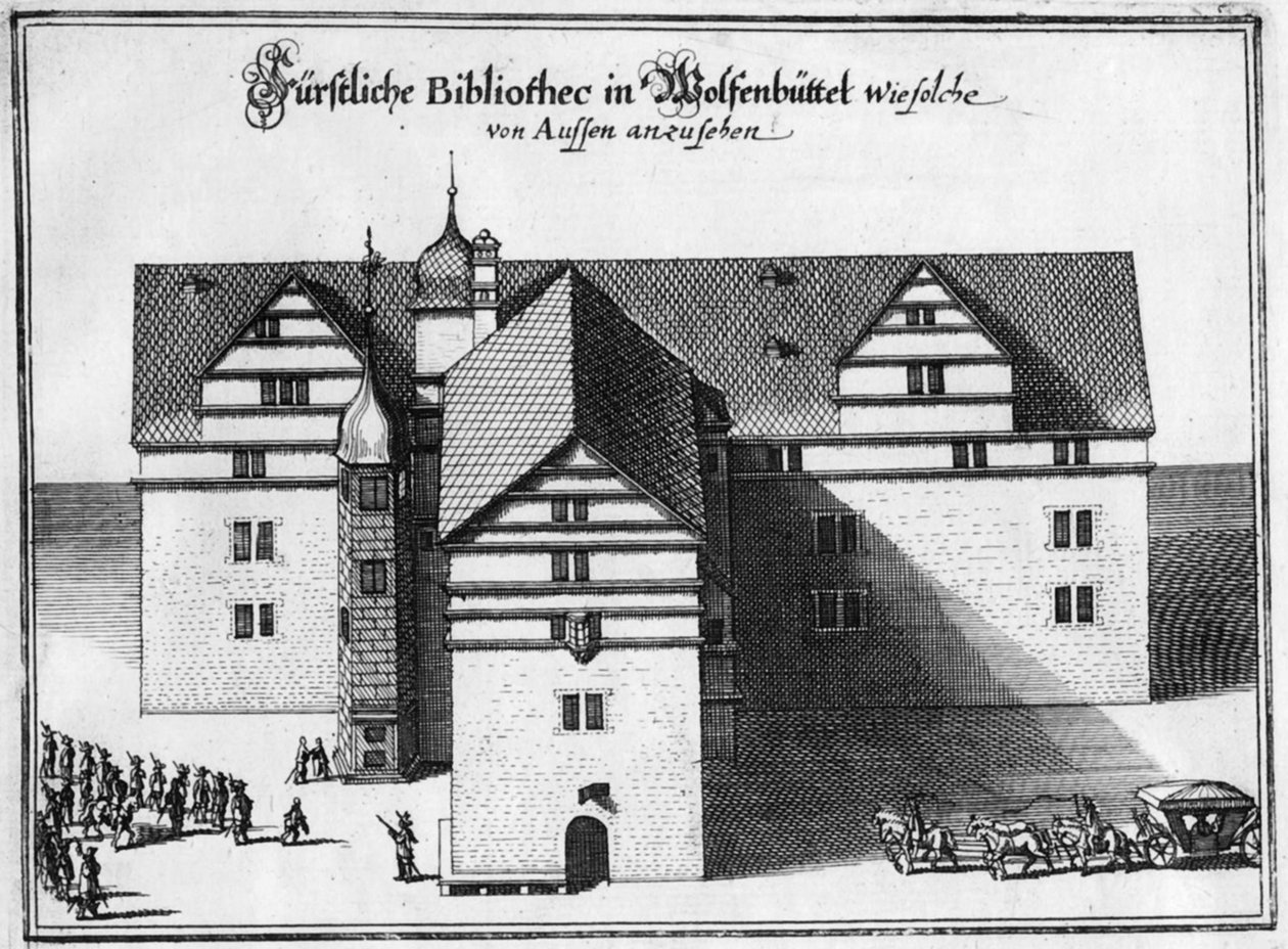 Herzog August Bibliotek i Wolfenbüttel, mellem 1655 og 1660 af Matthaus the Elder Merian