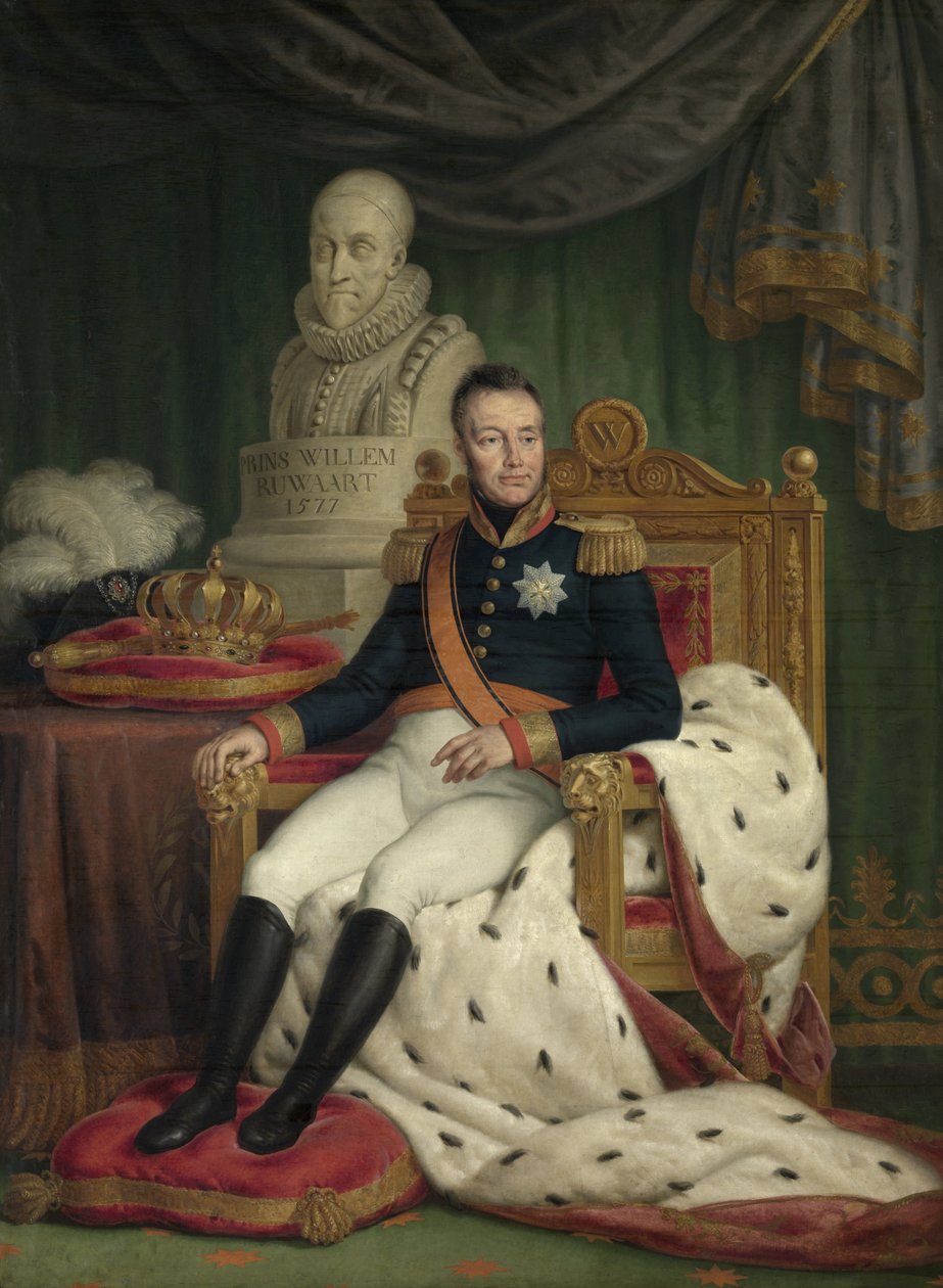 Portræt af Vilhelm I, konge af Nederlandene af Mattheus Ignatius van Bree