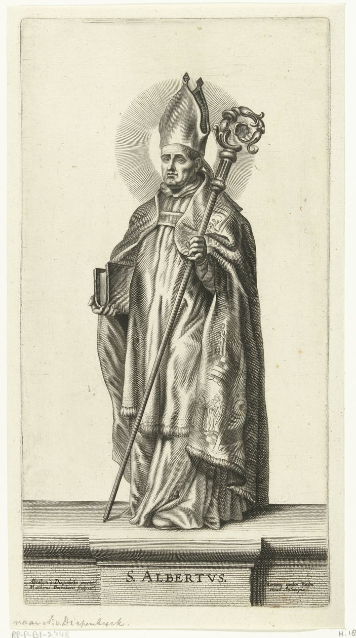 Sankt Albert S. Albertus (titel på objekt) Saints (serietitel) af Mattheus Borrekens