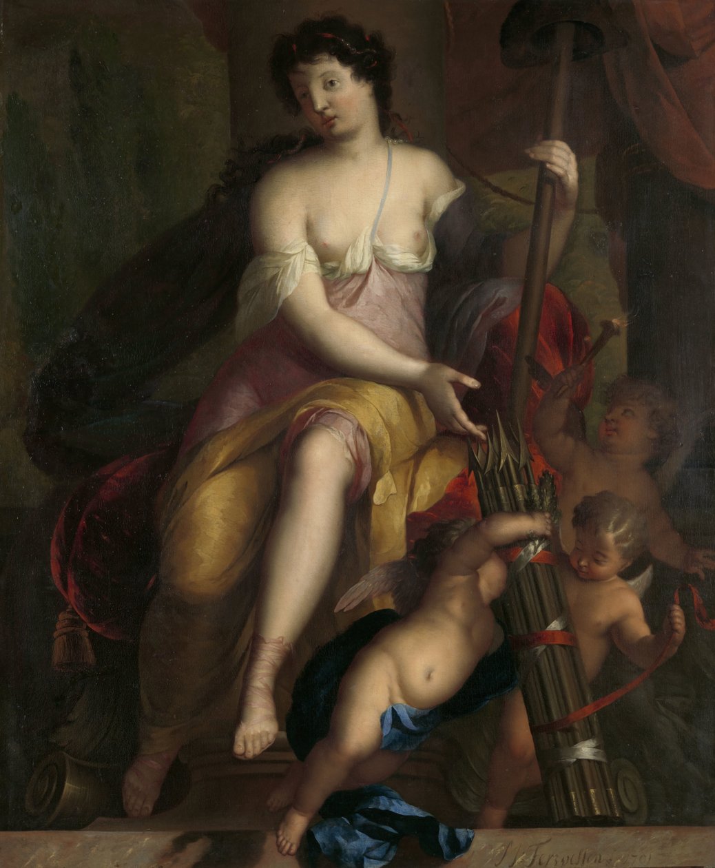 Allegori om frihed af Mattheus Terwesten (signed by artist)