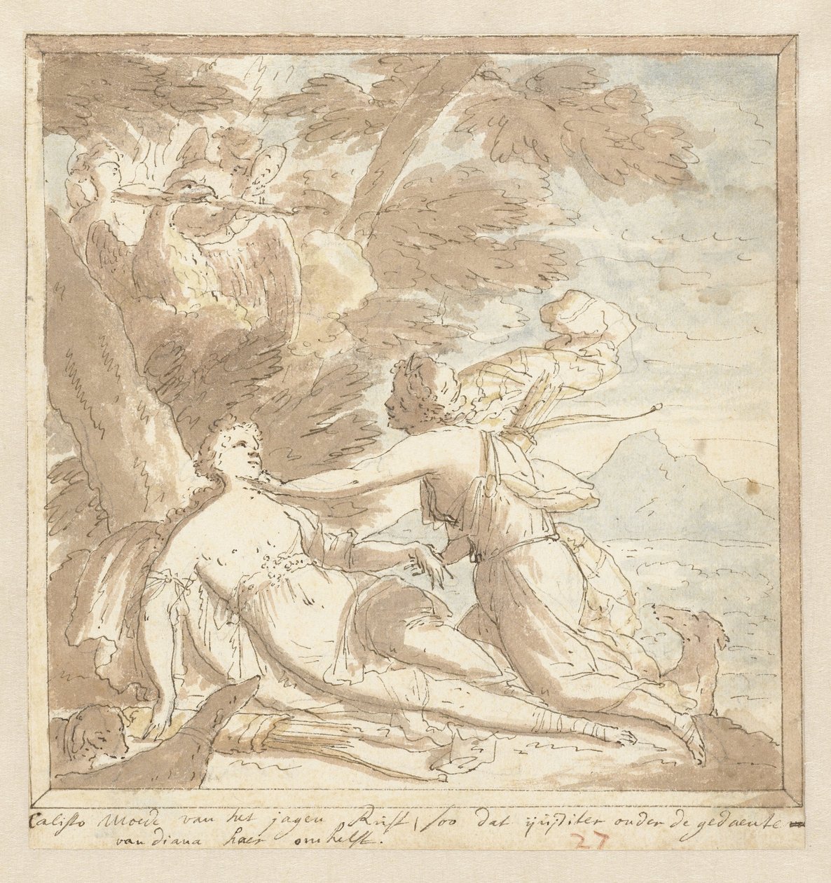 Jupiter i Callisto af Mattheus Terwesten