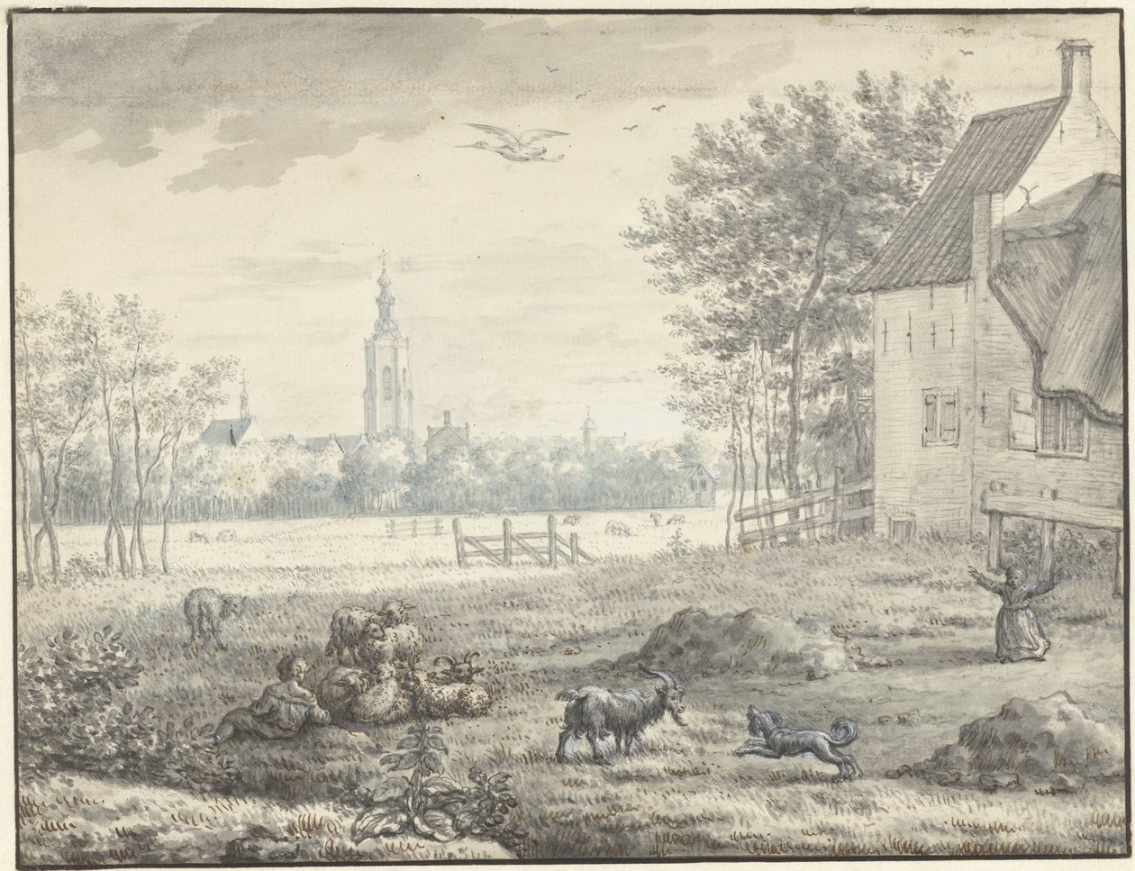 Udsigt over Haag af Mattheus Verheyden