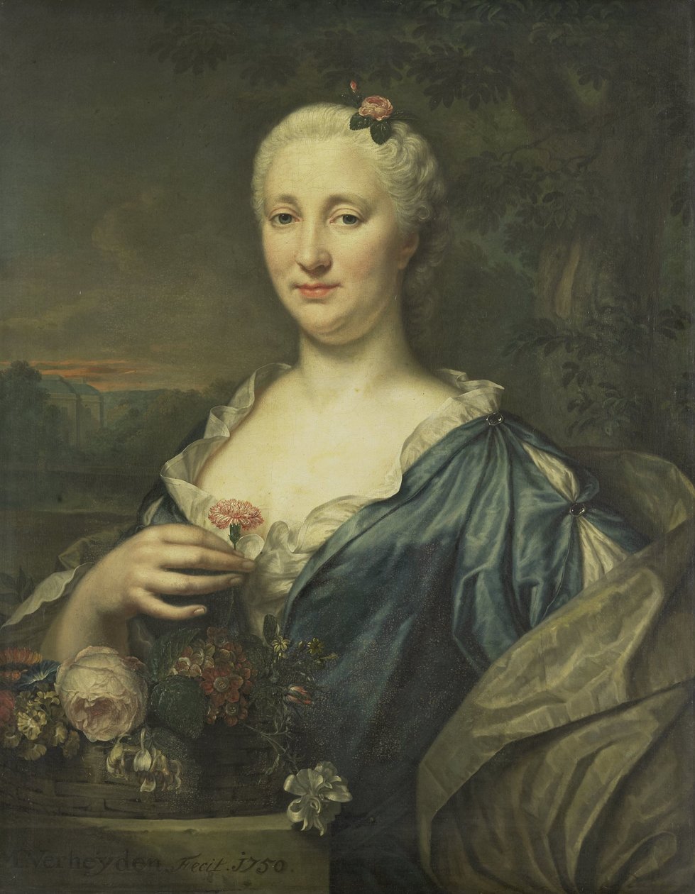Portræt af Agnes Margaretha Albinus, Hustru til Coenraad van Heemskerck af Mattheus Verheyden