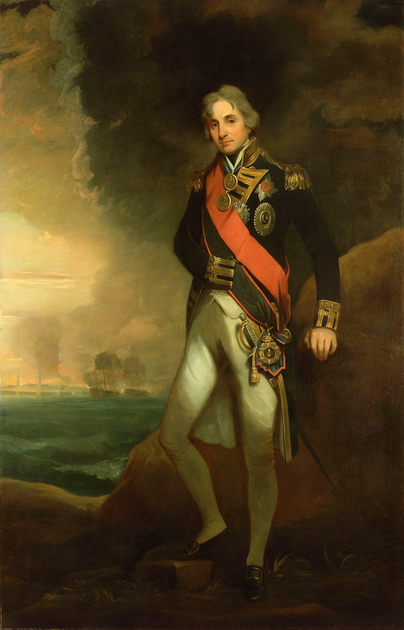 Kontreadmiral Horatio Nelson af Matthew (attr.to) Shepperson