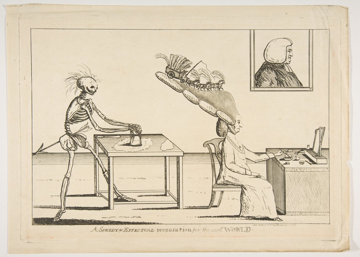 En hurtig og effektiv forberedelse til den næste verden, 1. maj 1777. af Matthew Darly