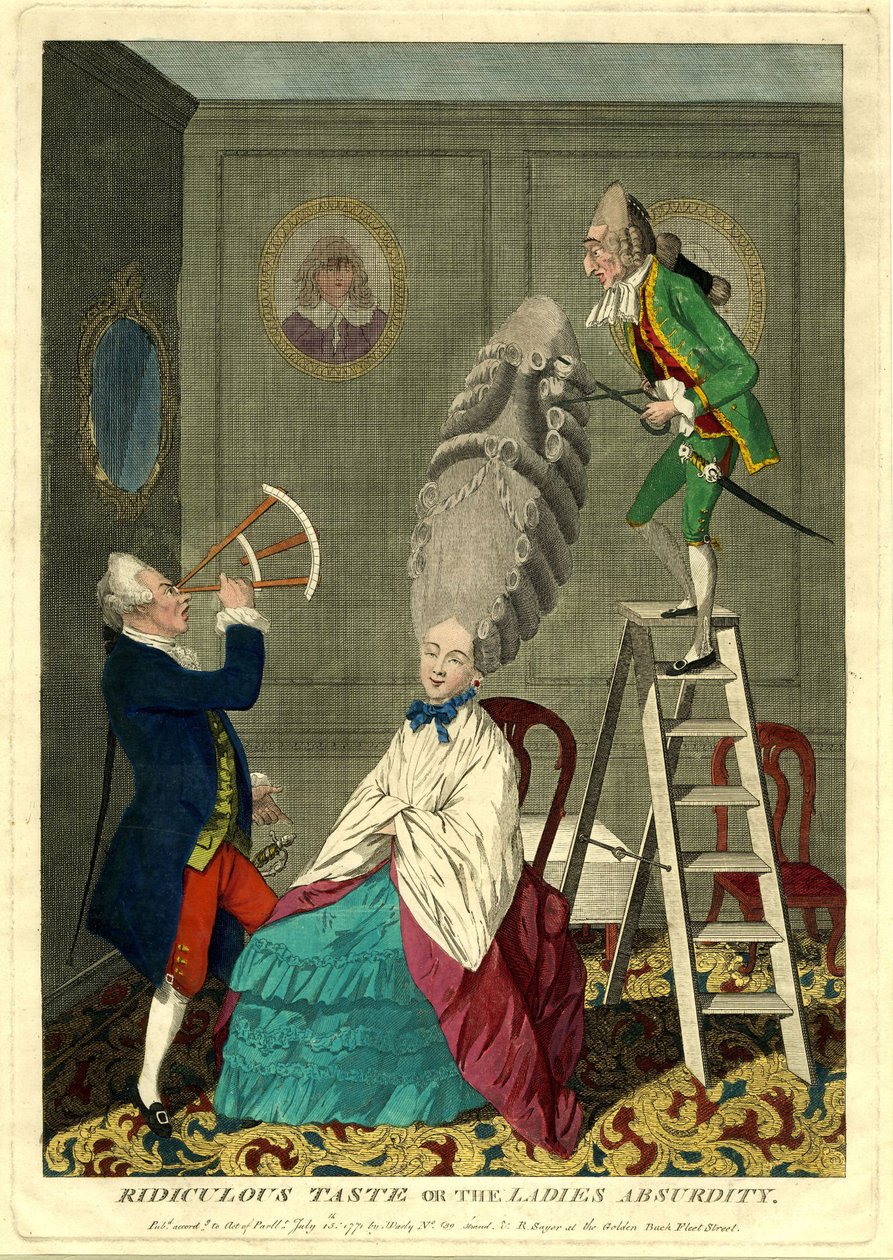 Latterlig smag eller damernes absurditet, 1771 af Matthew Darly