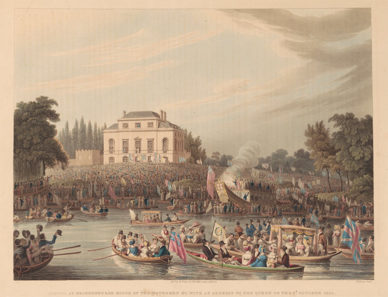 Ankomst til Brandenburgh House of the Watermen af Matthew Dubourg
