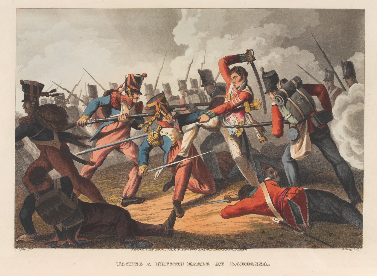 Tager en fransk ørn ved Barossa, 1811 af Matthew Dubourg