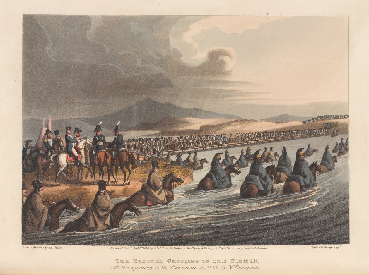 Overfarten af Niemen ved åbningen af felttoget i 1812 (tryk) af Matthew Dubourg