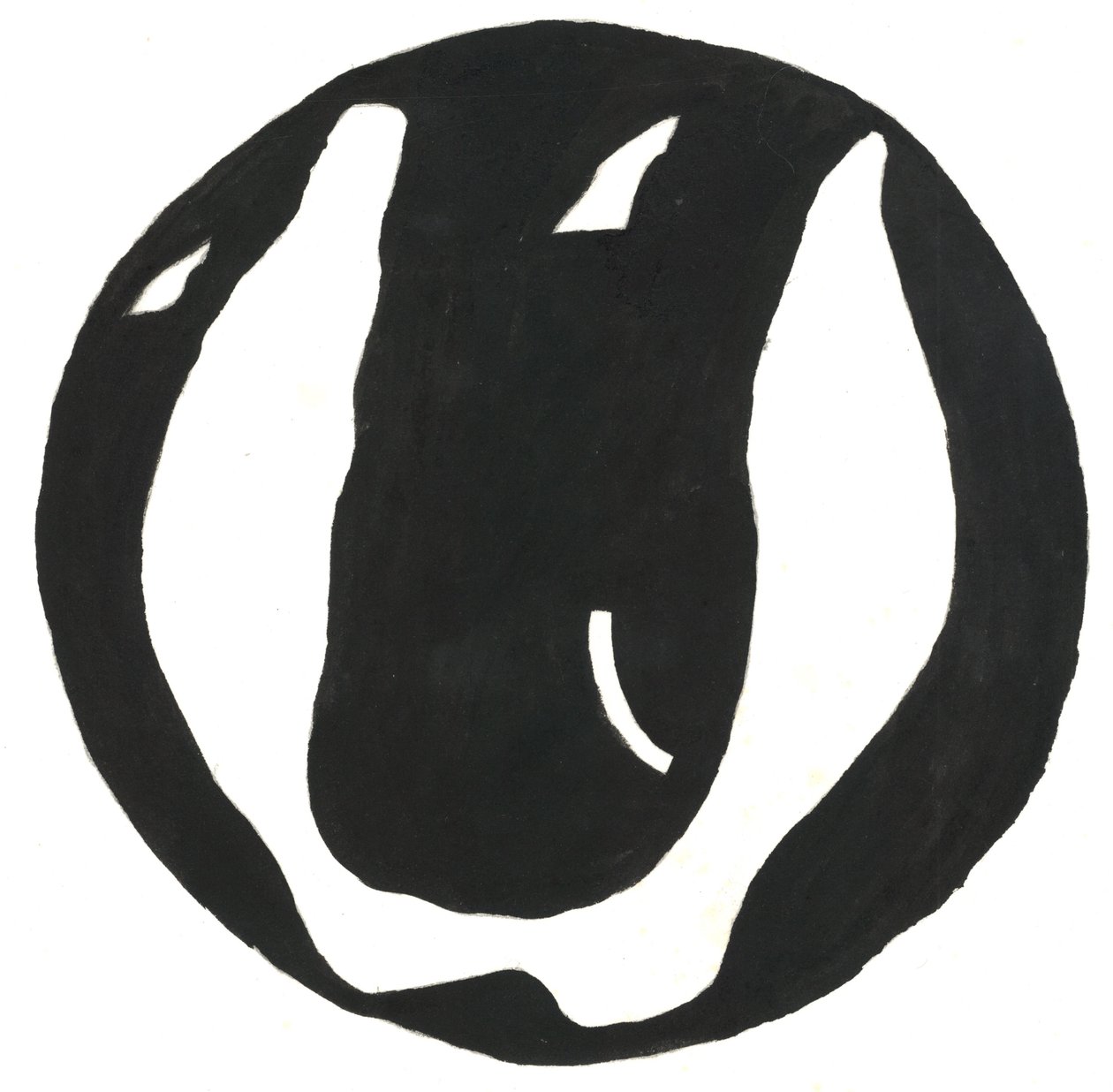 Du Serie Glyphes 12, 2017 (tusch) af Matthew Hilton
