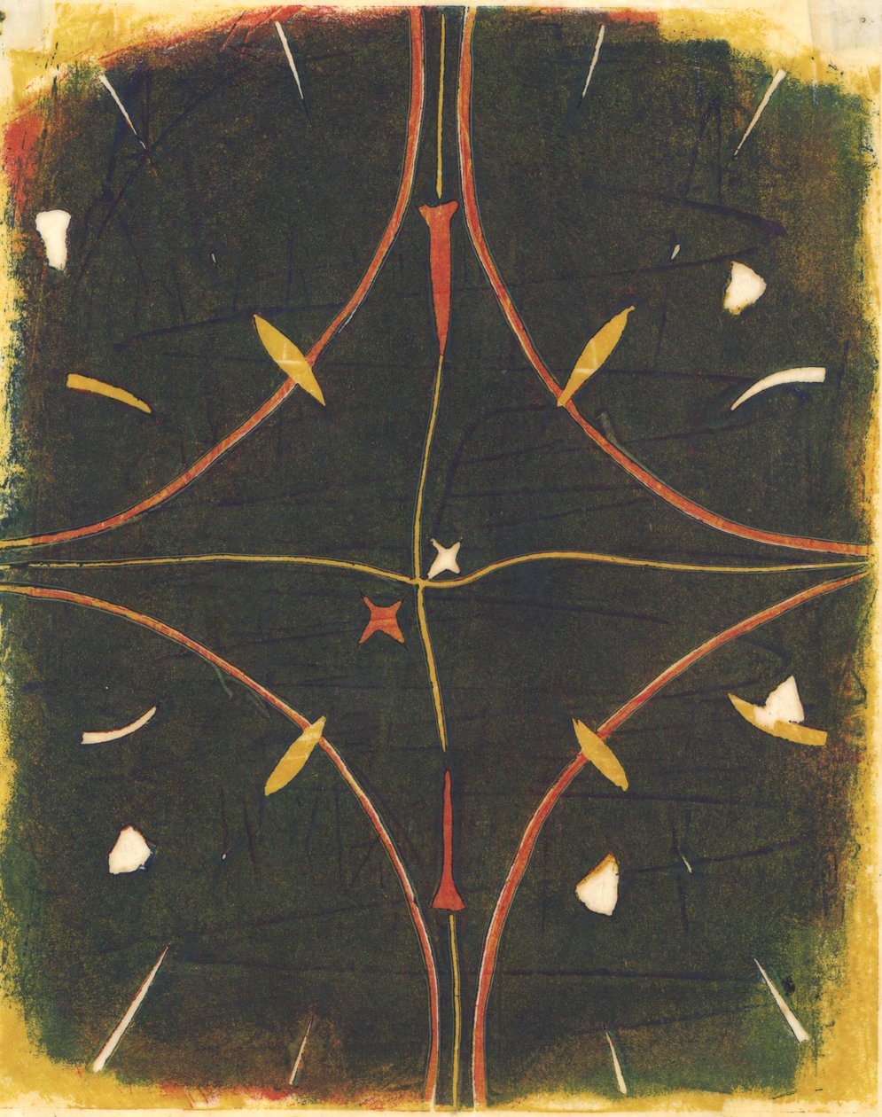 Mandala Débordé, 2012 (linoleumssnit) af Matthew Hilton