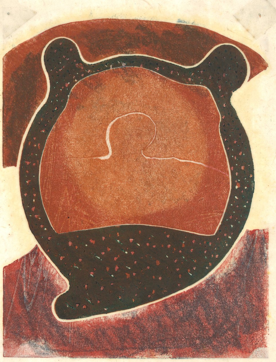 Objekt, 2013 (linoleumssnit) af Matthew Hilton