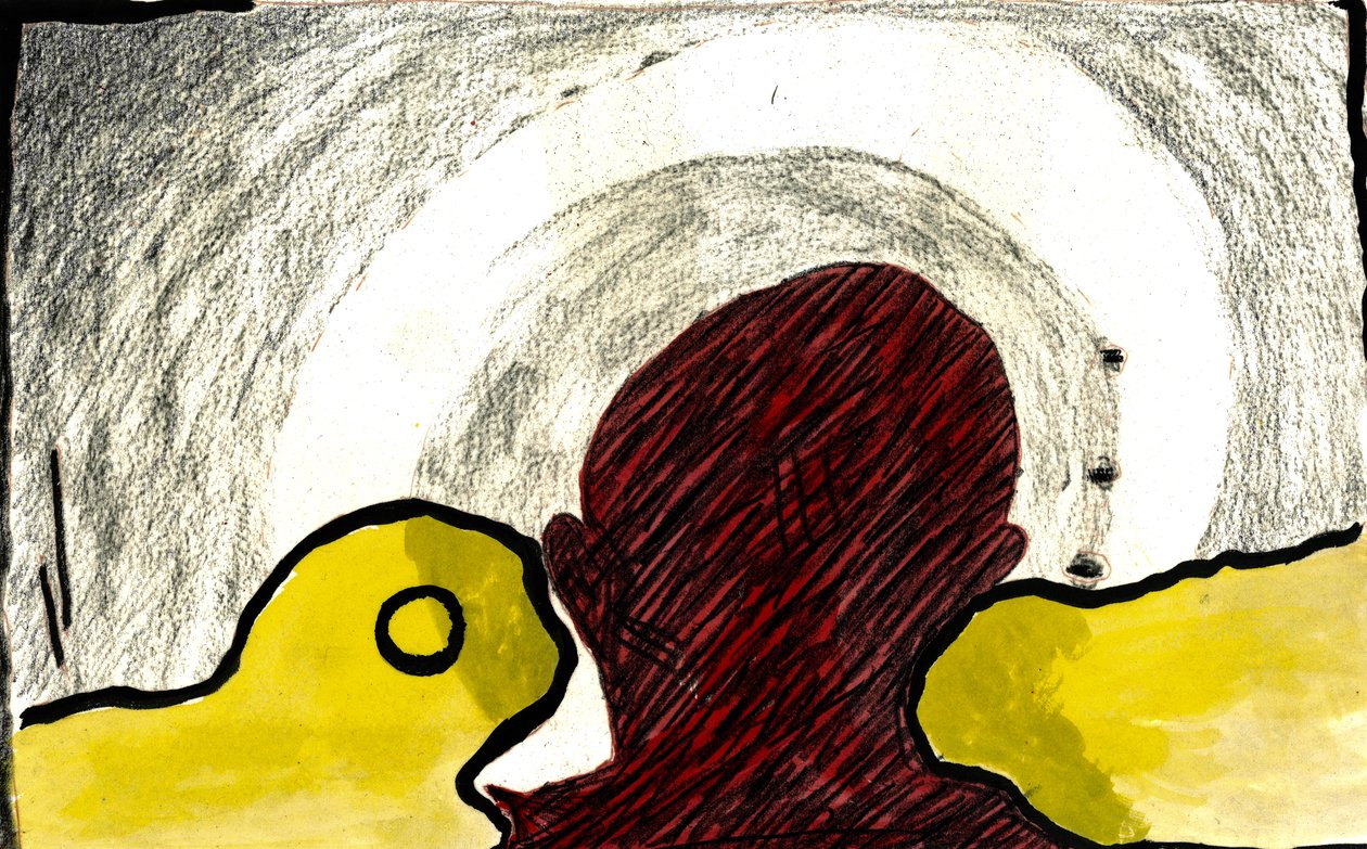 Whisper, 2021 (akvarel, pastel) af Matthew Hilton