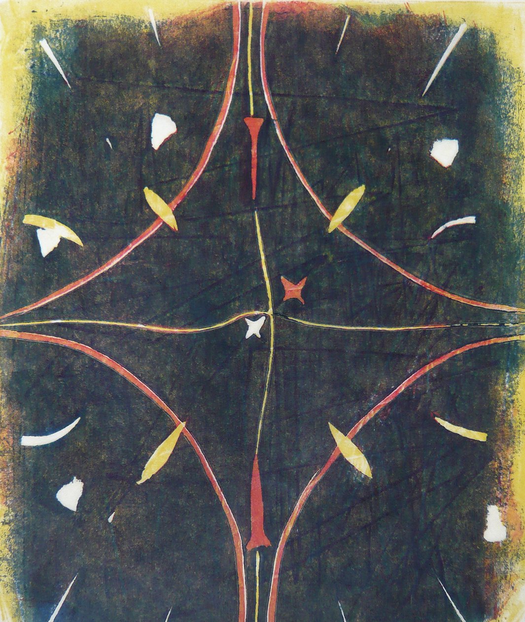 mandala tok, 2012 (linoleumstryk) af Matthew Hilton