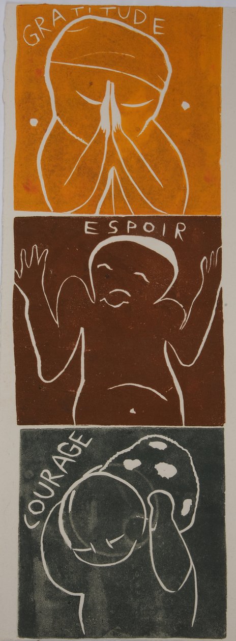 motto to, 2006 (linoleumssnit) af Matthew Hilton