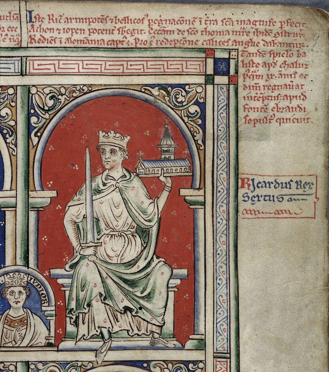 Richard I Løvehjerte fra Historia Anglorum, Chronica majora af Matthew Paris