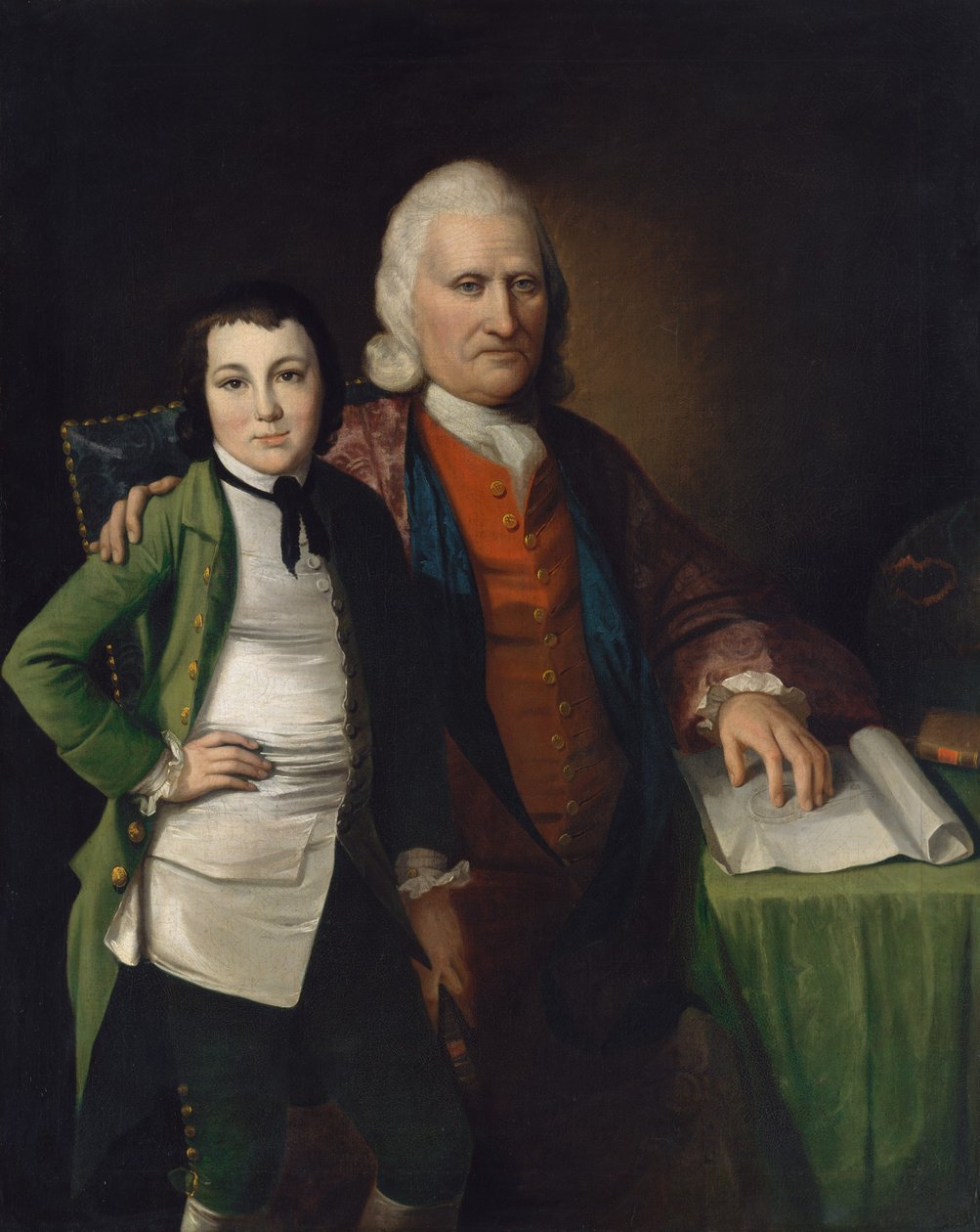 Cadwallader Colden og hans barnebarn Warren De Lancey, ca. 1772. af Matthew Pratt