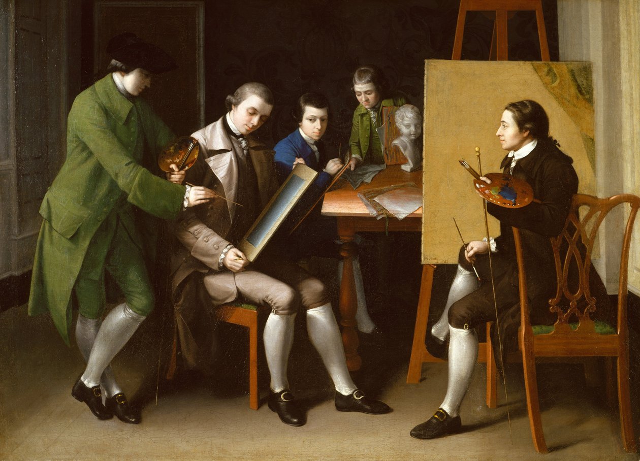 Den amerikanske skole, 1765 af Matthew Pratt