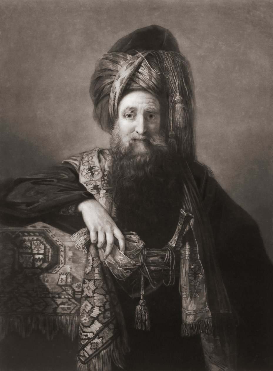 Edward Wortley Montagu. Portræt. (Print) af Matthew William (after) Peters