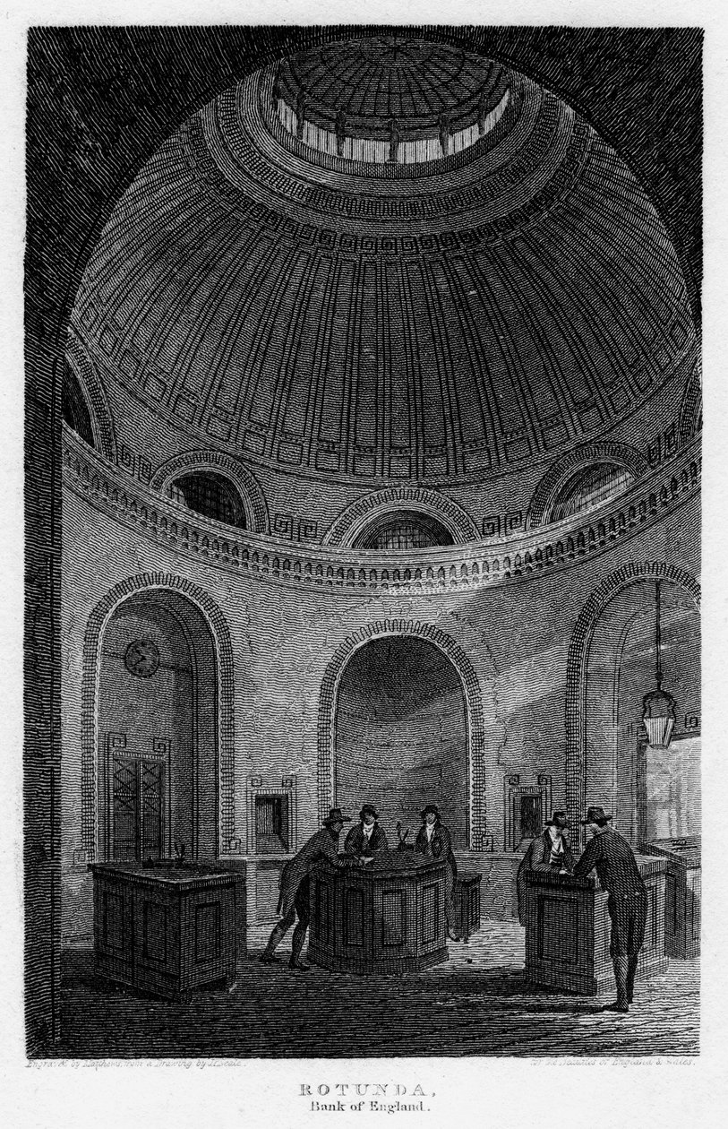 Rotunda, Bank of England, City of London, 1816. af Matthews