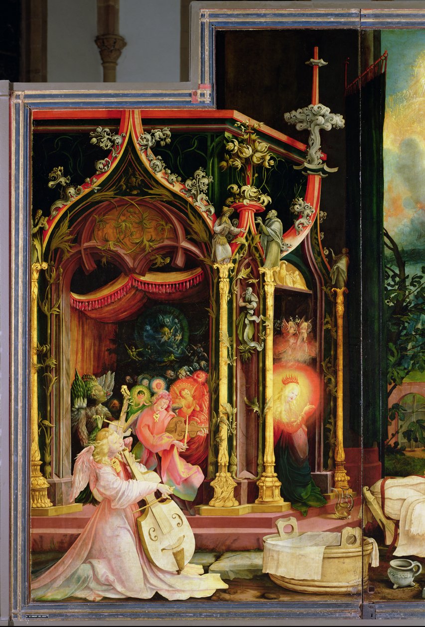 Englekoncert fra Isenheim-altertavlen, ca. 1512-16 af Matthias Grünewald