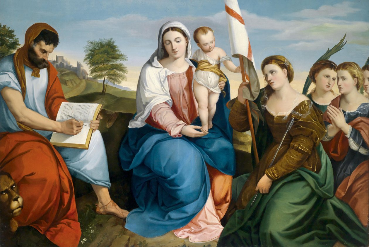 Madonna med barn og Sankt Mark Evangelista, samt Ursula med jomfruer af Matthias Ranftl