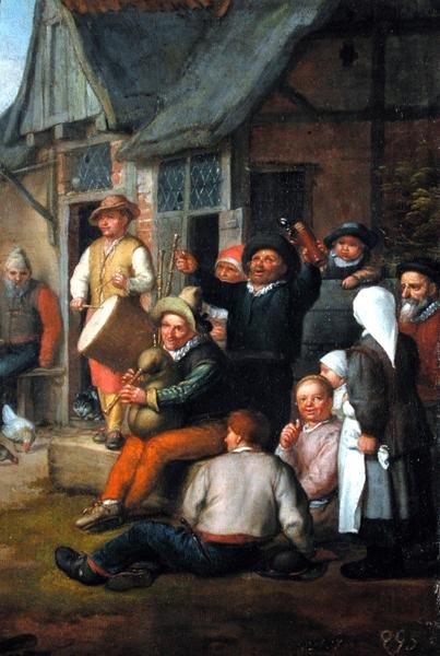 Detalje fra Bondedansen, 1678 (se også 150651) af Matthias Scheits