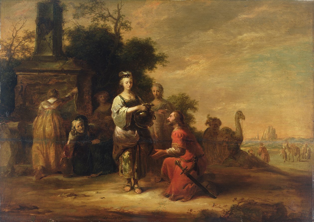 Rebecca og Eliezer af Matthias Scheits