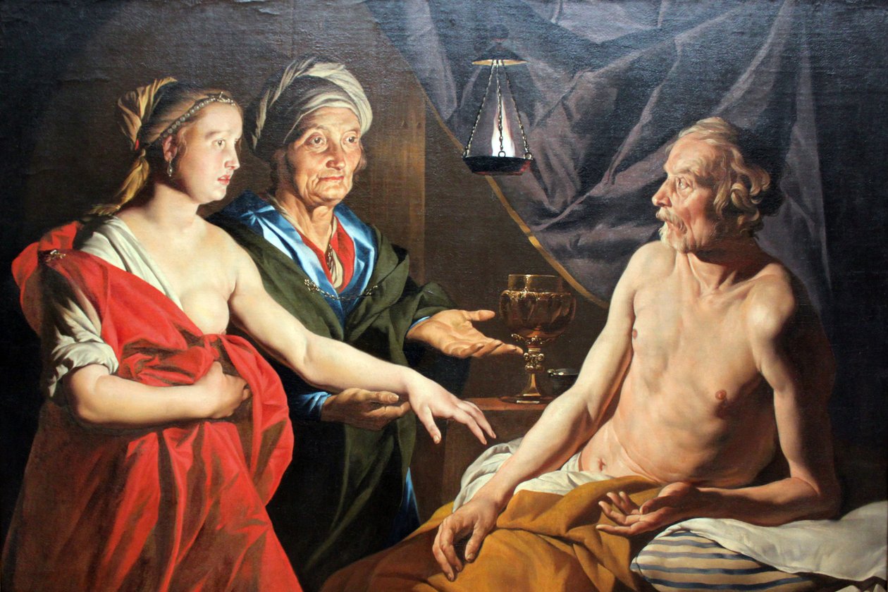 Sarah førte Hagar til Abraham af Matthias Stom