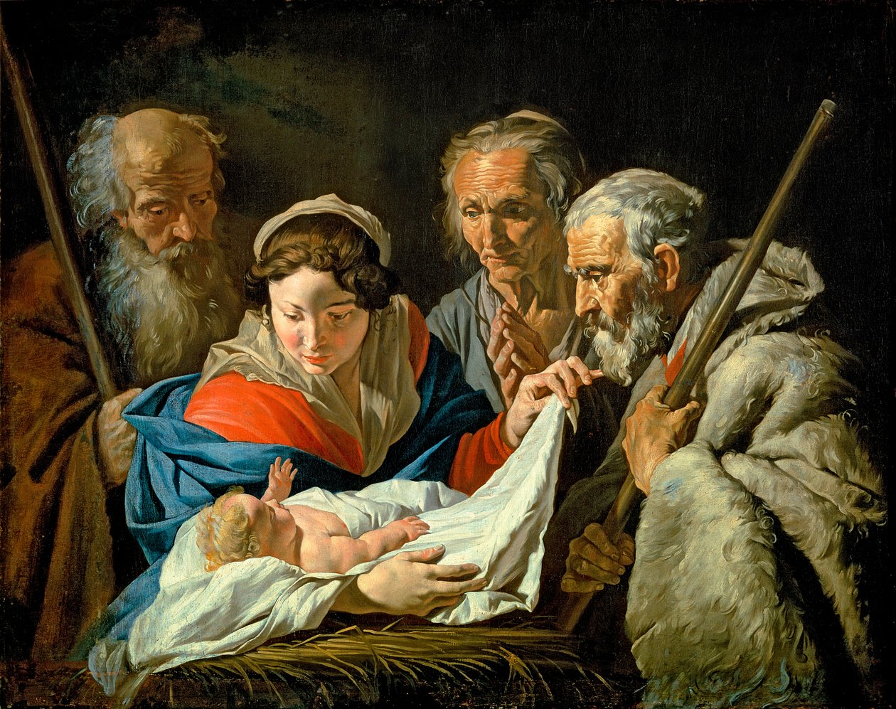 Tilbedelse af Jesusbarnet af Matthias Stomer