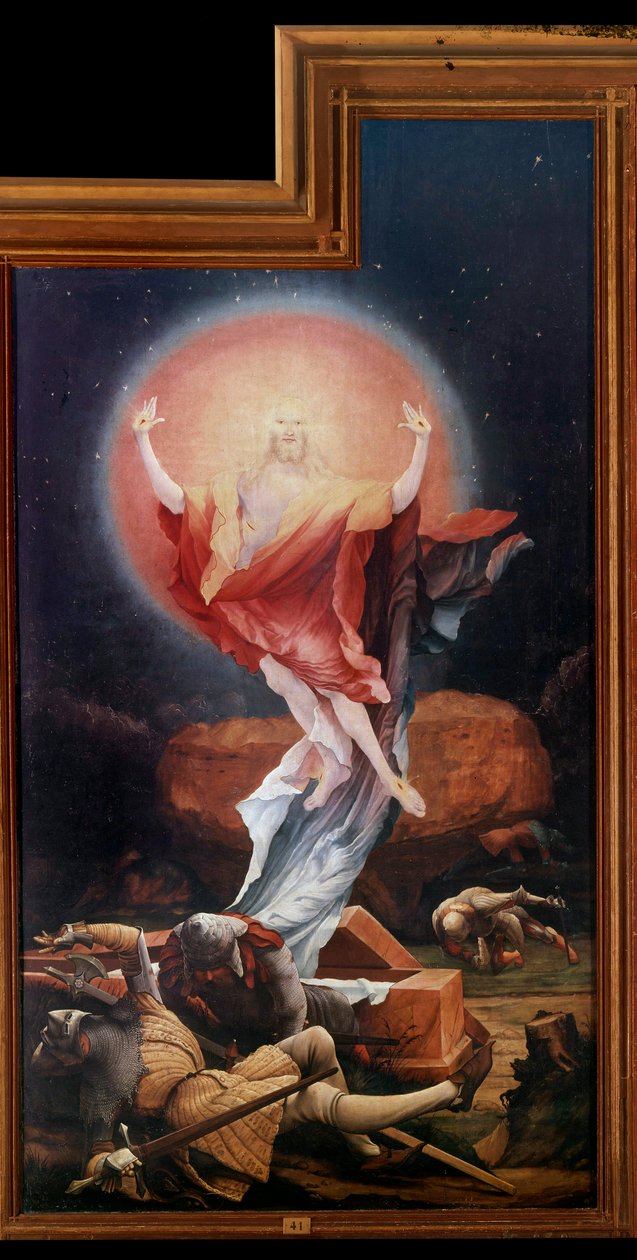 Altertavle af Issenheim (eller Isenheim): "" Opstandelsen""" Paneler af Mathis Neithardt Gothardt dit Matthias Grunewald (1480-1528) (ec.all.) 1512-1516 Colmar, Musee Unterlinden af Matthias (c.1480 1528) Grunewald