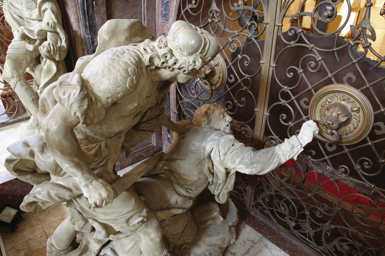 Mordet på St. Wenceslas (marmor) af Matthias Bernard Braun