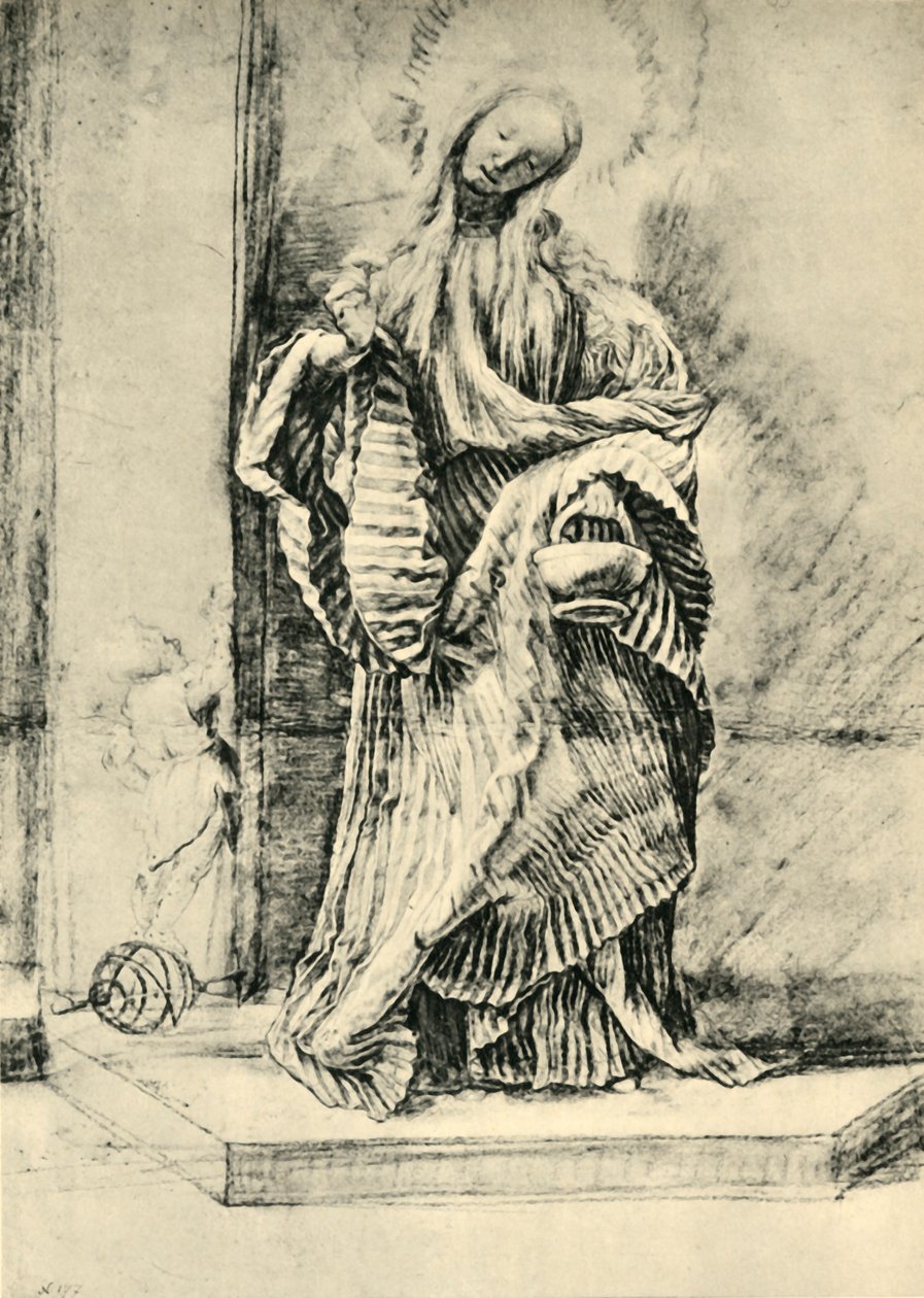 Saint Dorothy med kurv med blomster, c1520, 1943. af Matthias Gruenewald