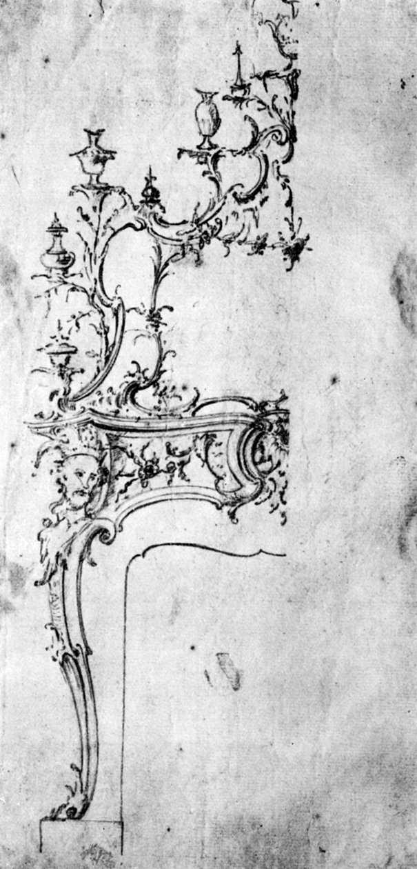 Design til et skorstensstykke, 1750
