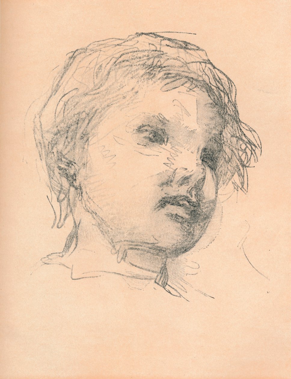 Skitse af et barn, c1920 af Matthias Marris