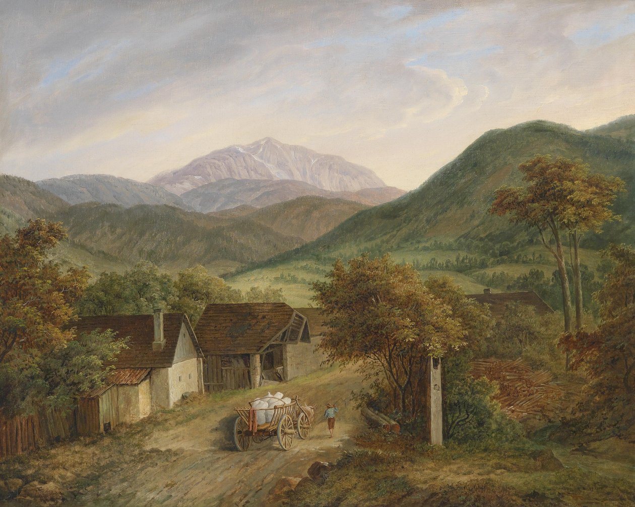 Matthias Rudolf Toma Udsigt over Schneeberg 1860 af Matthias Rudolf Toma