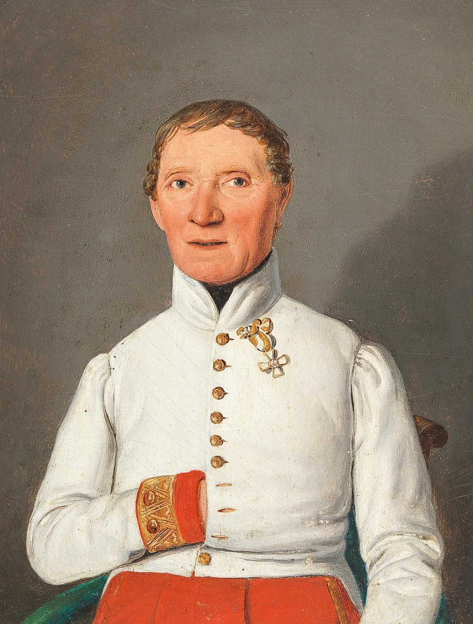 Portræt af Friedrich Hoffmann von Donnersberg 1769-1848, 1842. af Matthias Rudolf Toma