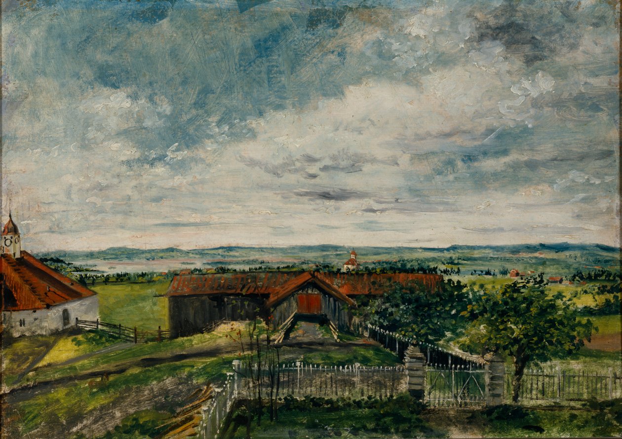 Fra Torshaug i Vang (olie om bord) af Matthias Stoltenberg