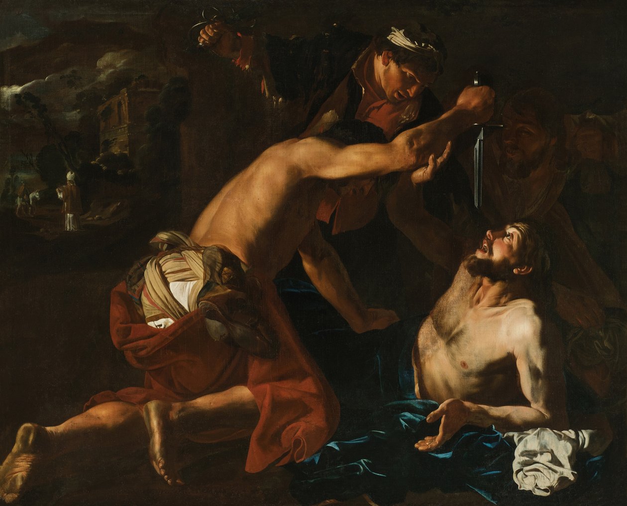 Lignelsen om den barmhjertige samaritaner, ca. 1630-1631. af Matthias Stomer