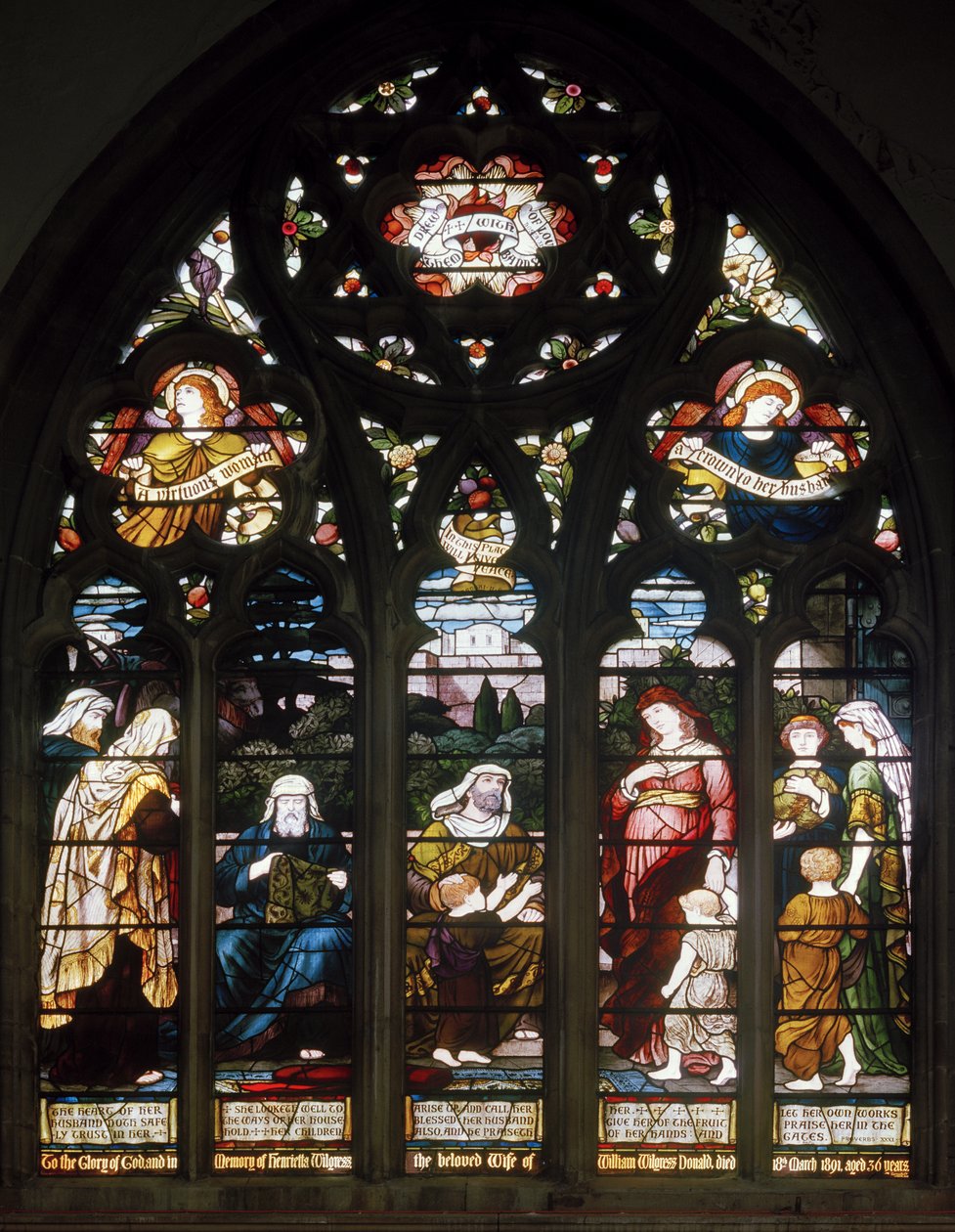 The Virtuous Woman, Holy Trinity, Leamington Spa, Cottier & Co, ca. 1890 af Matthijs Maris