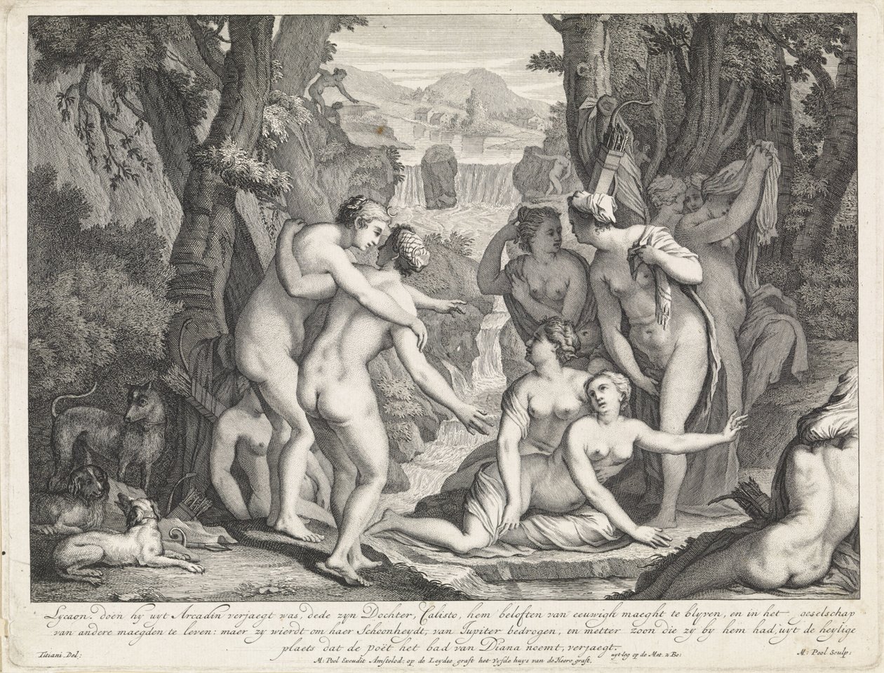 Diana i Callisto af Matthijs Pool