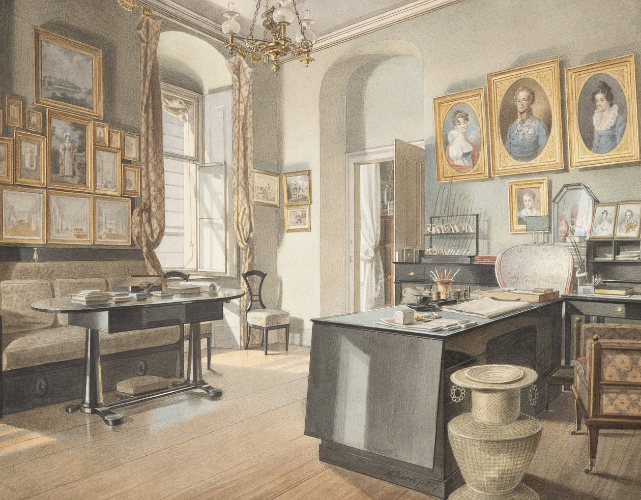 Et studieinteriør ved St. Polten af Matthäus Kern