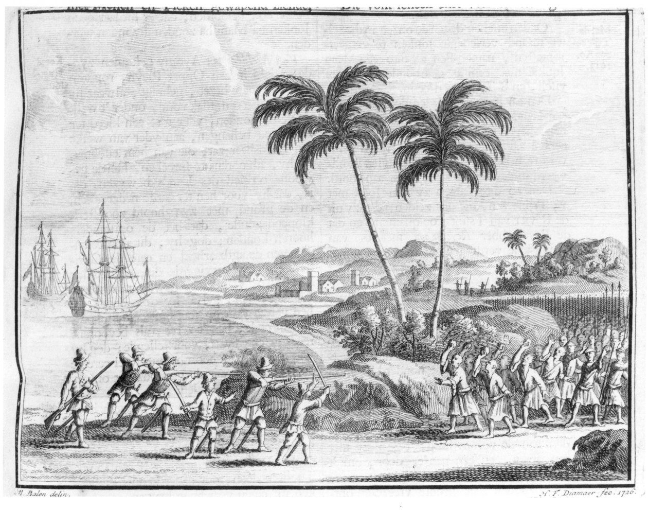 Et hollandsk landgangsparti i baghold i Ostindien, fra 