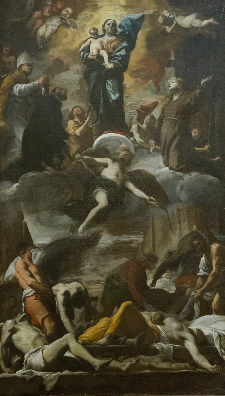 Skitse af votivfresken for pesten i 1656 af Mattia (1613 99) Preti