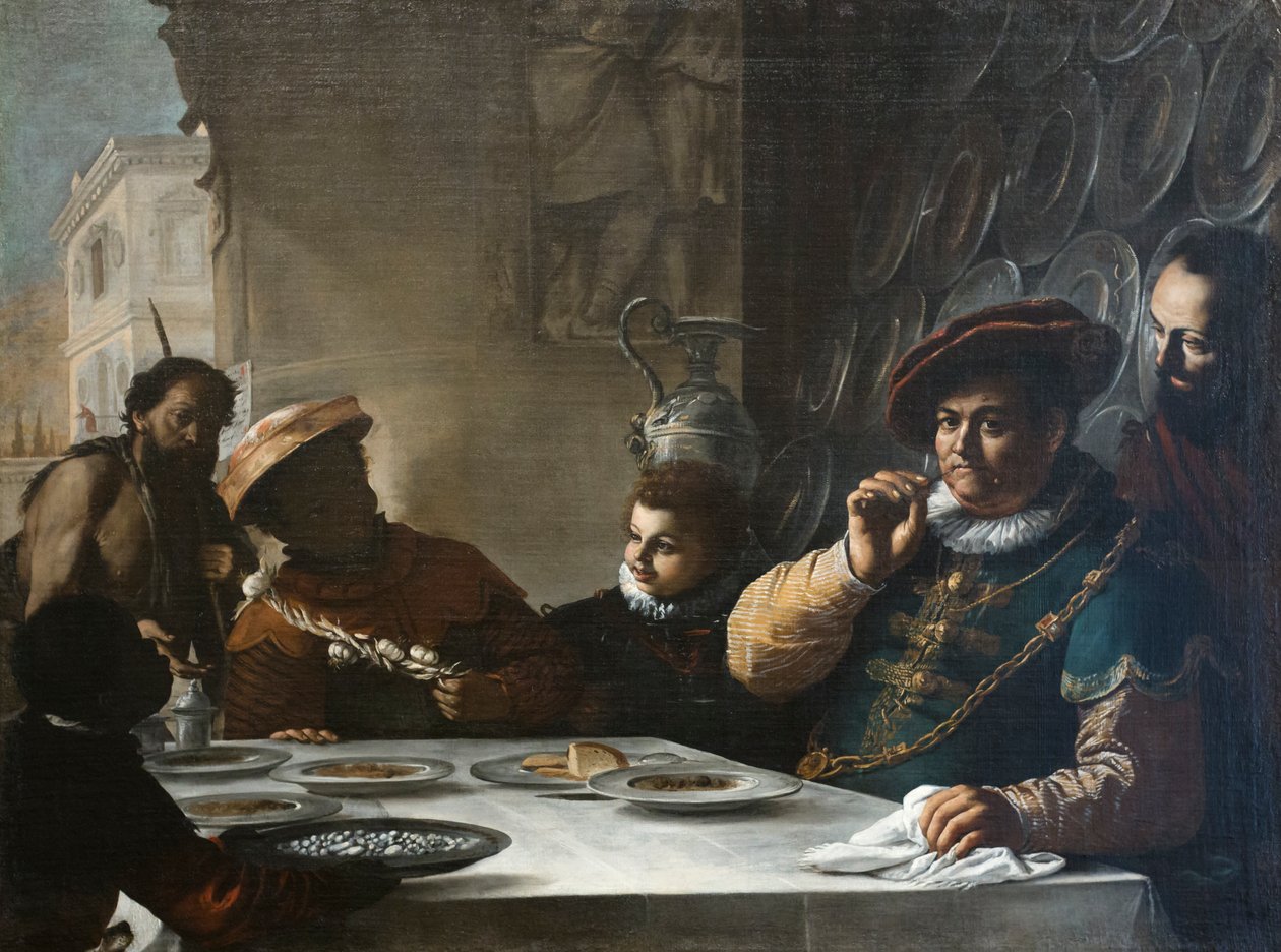 Den rige mands fest af Mattia (1613 99) Preti