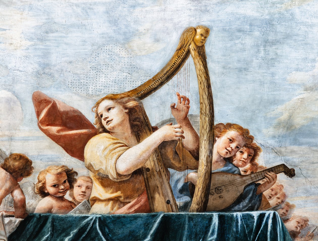 Englenes koncerter, detalje af Mattia (1613-99) Preti